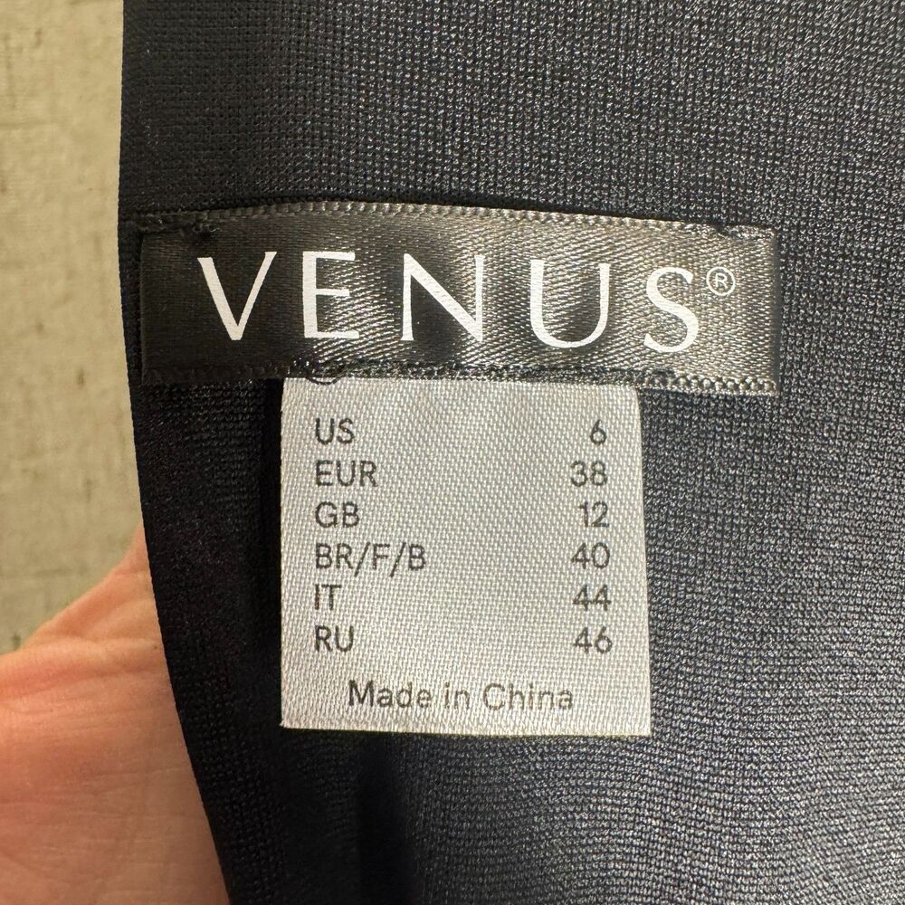Venus Black Cocktail Dress Women 6 Fitted Evening Party Classic - Picture 9 of 9